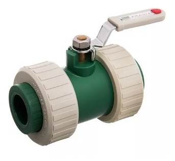 VALVULA ESFERICA C/2 UNIONES FUSION 20MM H3 HIDRO 3 VERDE